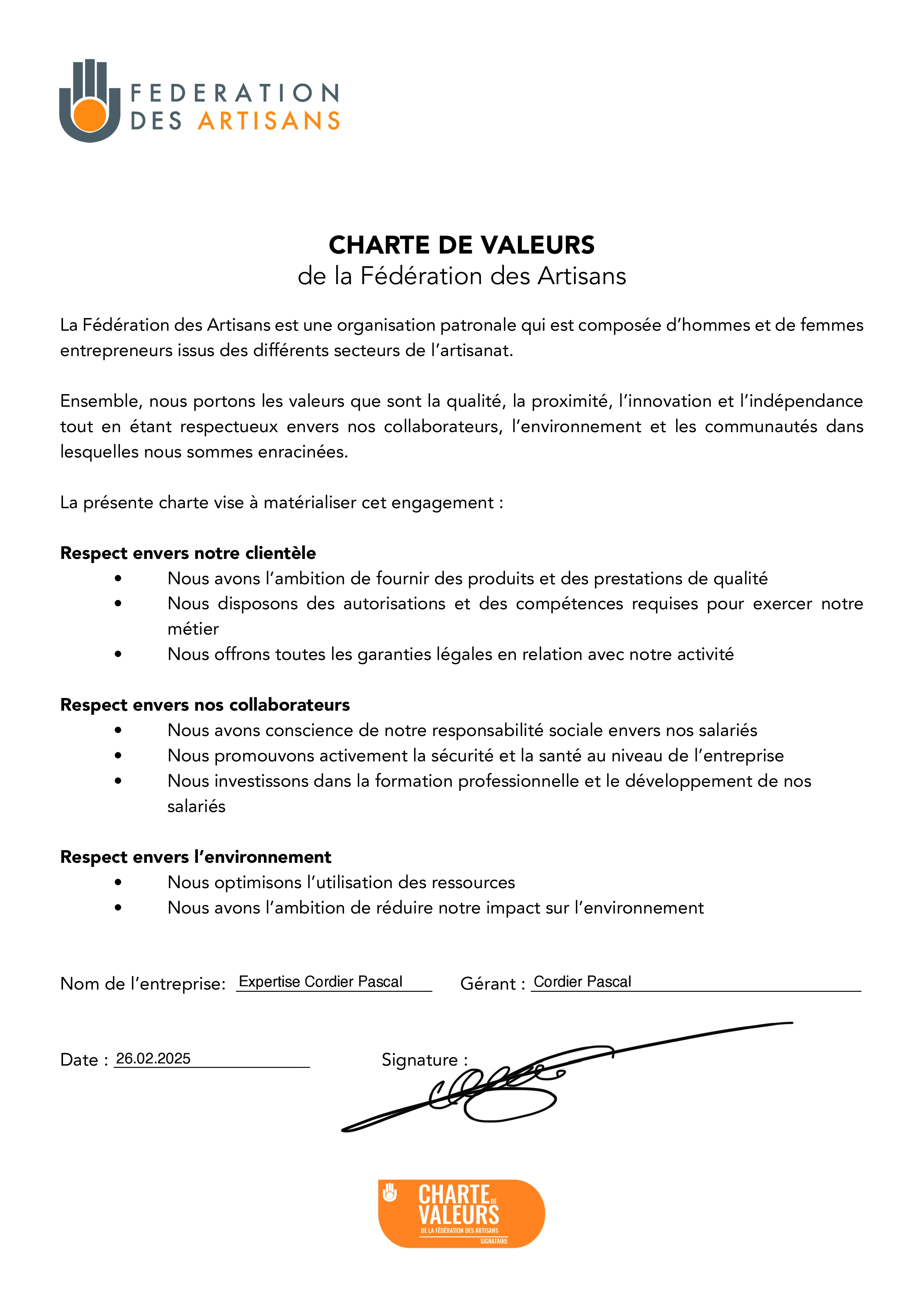 Expertise Cordier Pascal